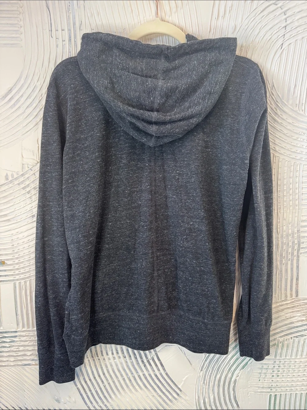 Nike Dark Charcoal Zip-Up Hoodie with White Logo N0550